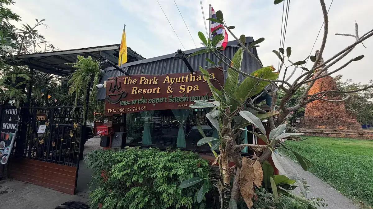 Exterior of The Park Ayutthaya Resort with traditional Thai architecture